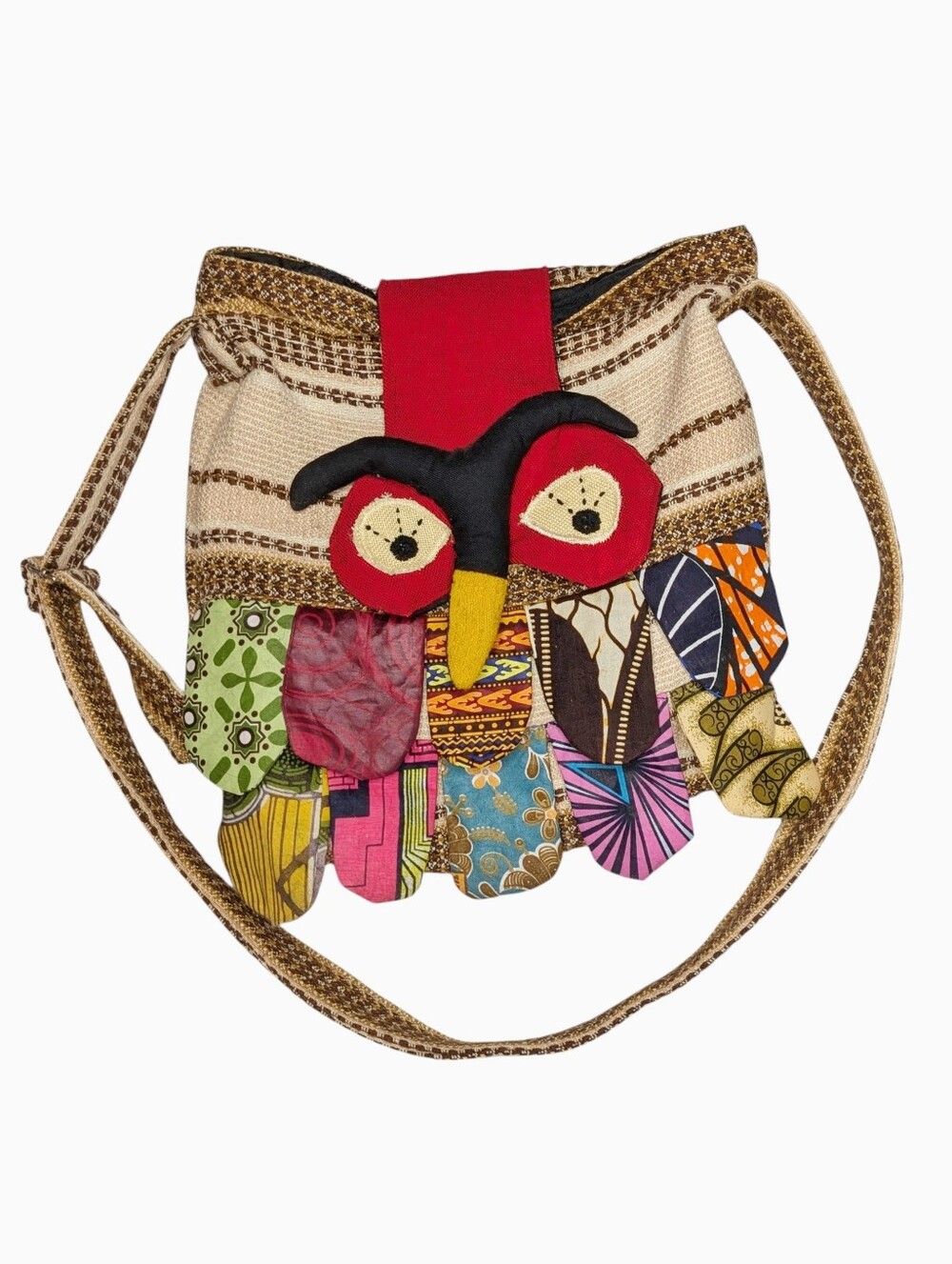 OOAK Handcrafted Patchwork Crossbody Bucket Bag